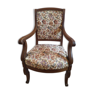 Fauteuil en bois et tissu