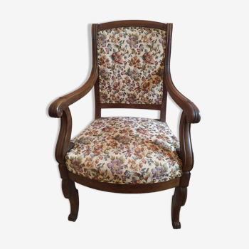 Wooden armchair and fabric