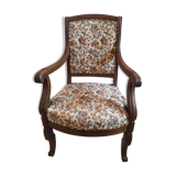 Wooden armchair and fabric