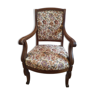 Fauteuil en bois et tissu