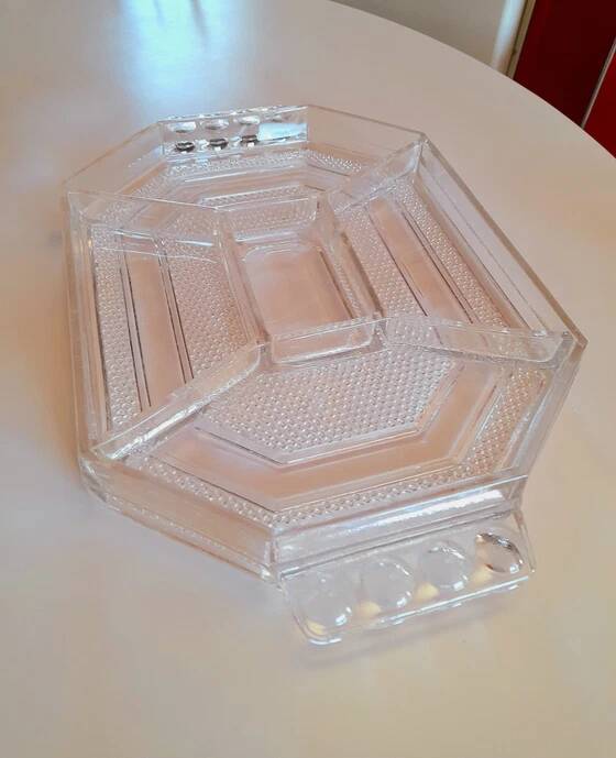 Art Deco compartmentalized tray