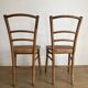 Paire de chaises bistrot cannées