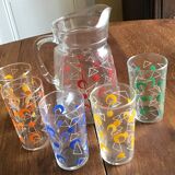 Pitcher and glasses