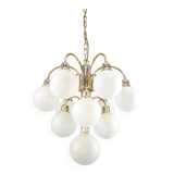 Vintage Orion Brass Ball Chandelier: Mid-Century Modern Sputnik Lighting