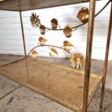 Gilded étagère, French, 1960s
