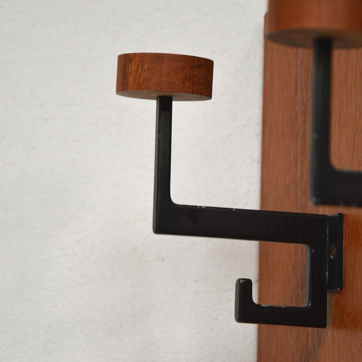 Coat hangers Scandinavian teak, 1960
