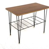 Scandinavian "stringbord" teak side table, Sweden, 1950