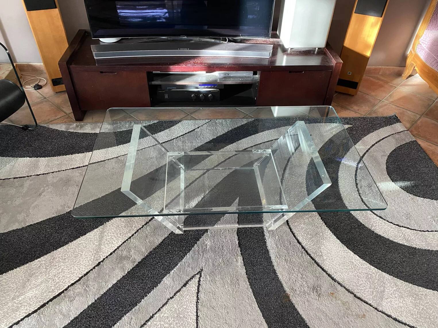 David Lange coffee table 1980. 120x70.
