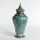 Art Deco Green Lustre Glaze Lidded Vase by Josef Ekberg Gustavsberg, 1920's