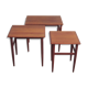 3 tables gigognes en teck, Danemark 1960