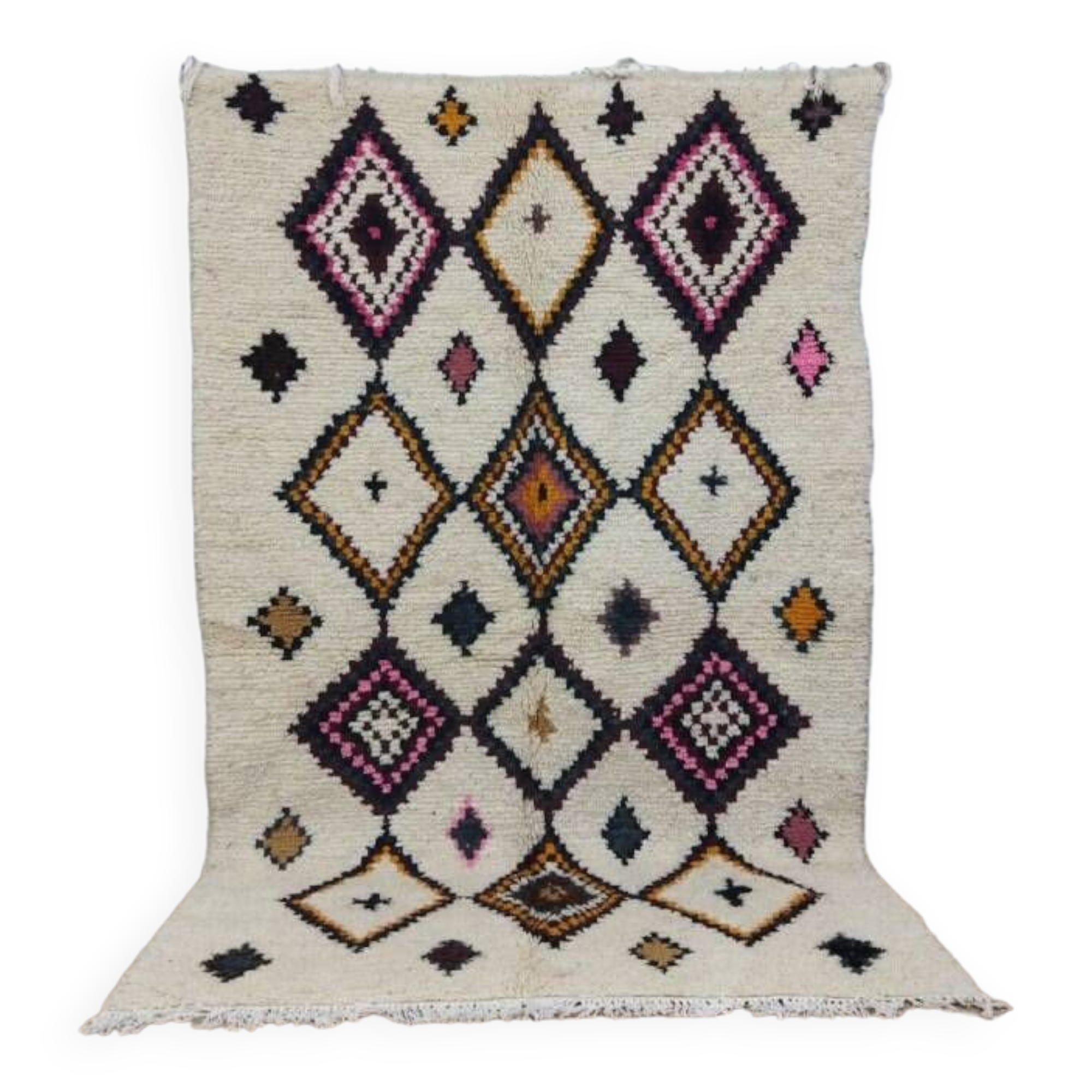 Handmade wool Berber rug 240x148 cm
