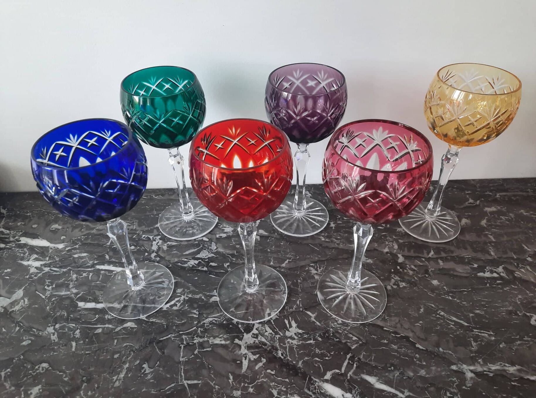 Cristal De Boheme Verres En Couleur