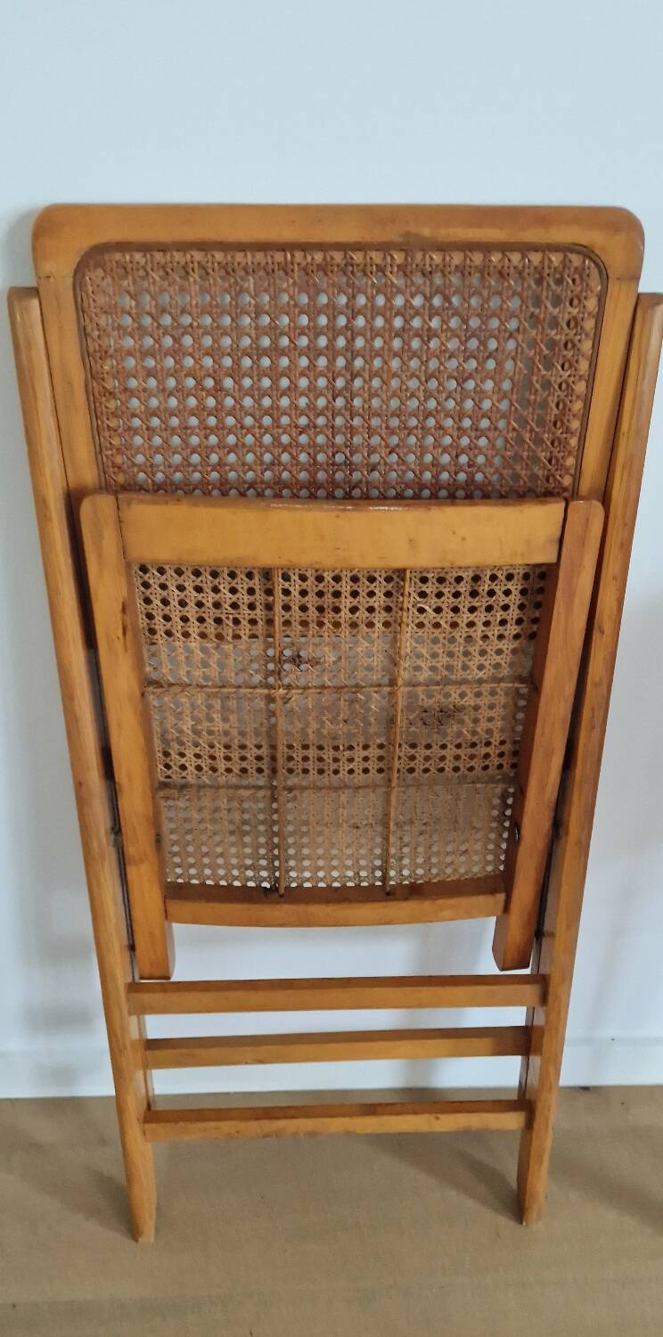 Cannage folding chair 1970