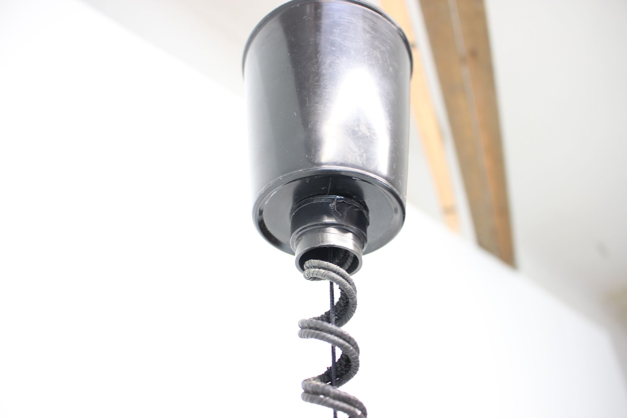 Mid-century adjustable glass pendant, 1970's