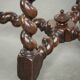Antique English walnut side/center table with turned legs from around 1680