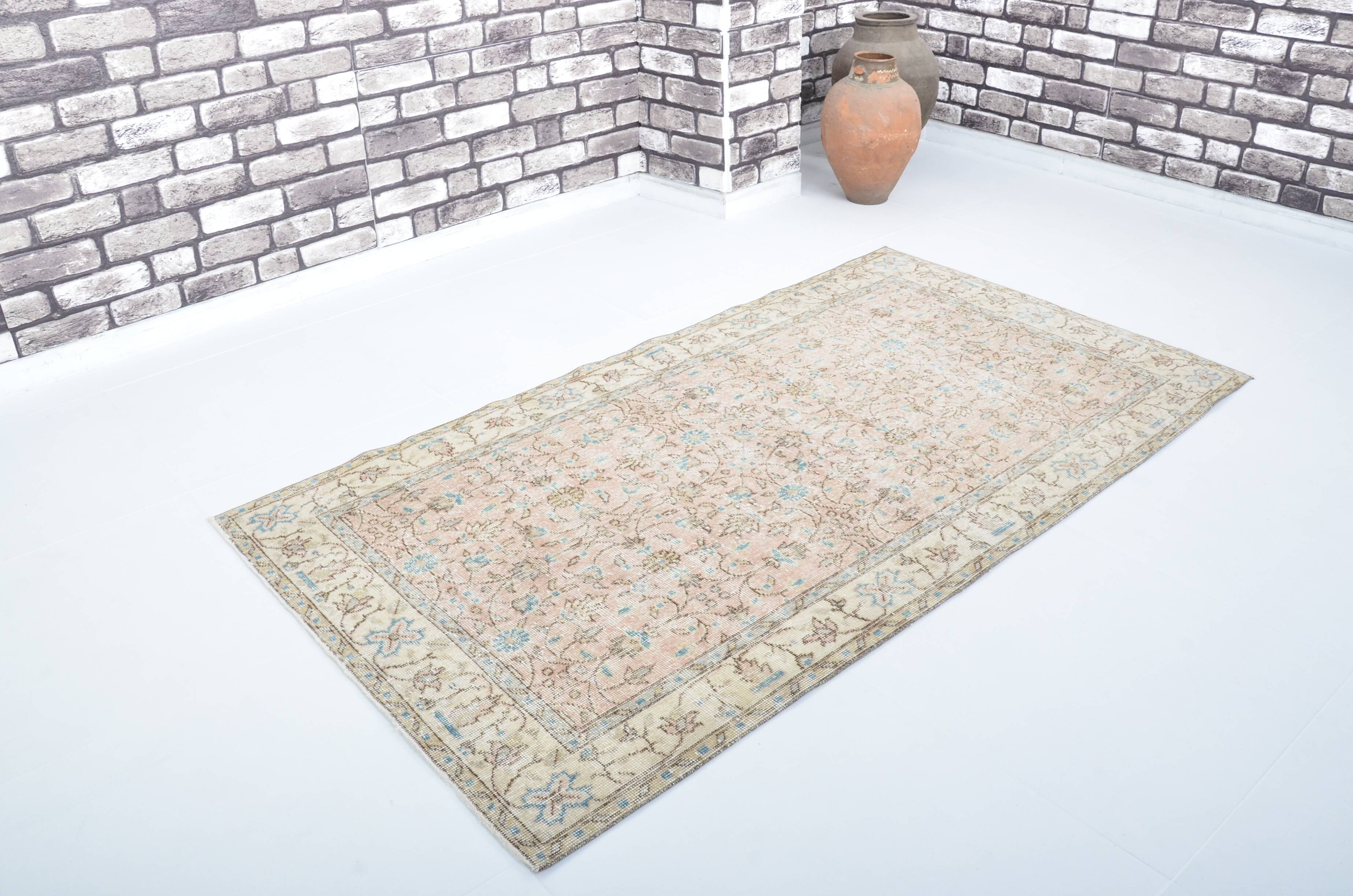 Light Pink & Turqouise Floor Carpet sku 3130