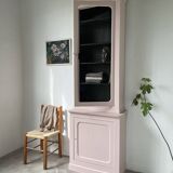 Vitrine haute rose poudrée