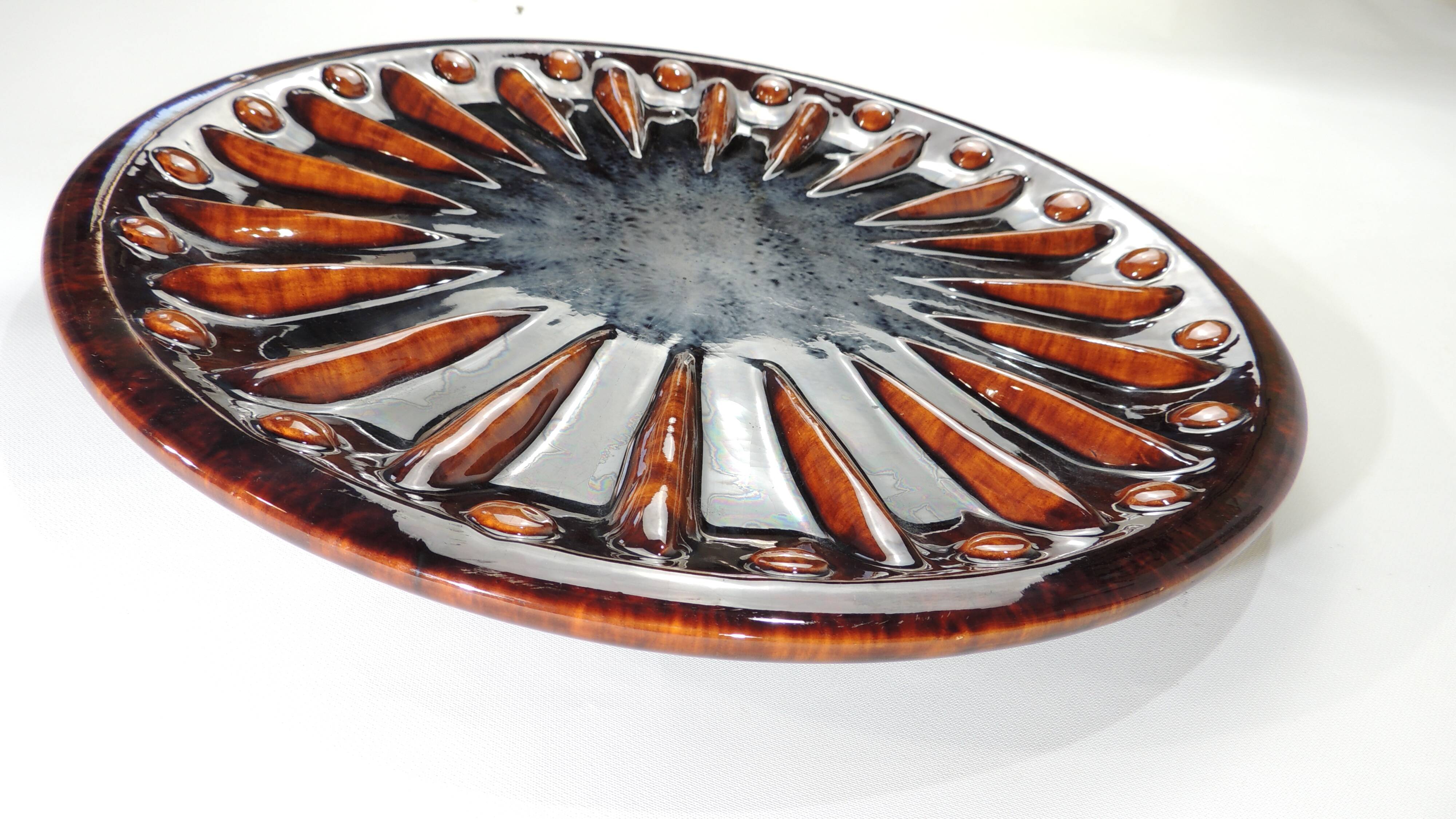 Magnificent "Soleil" dish Louis Giraud / Vallauris / Vintage