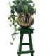 Painted wooden stool