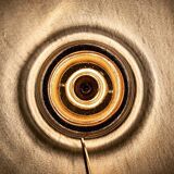 Smoked glass wall lamp or flush light by Glashütte Limburg