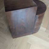 Art Deco rounded cabinet with 3 drawers, 1930s