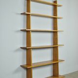Handcrafted oak bookcase, 1970s