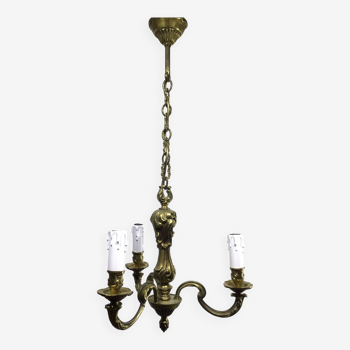 3-light bronze chandelier