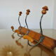 Coat rack bistro 3 hooks metal and wood 30s 40