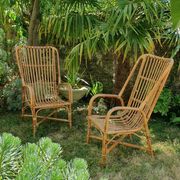 Pair of rattan armchairs