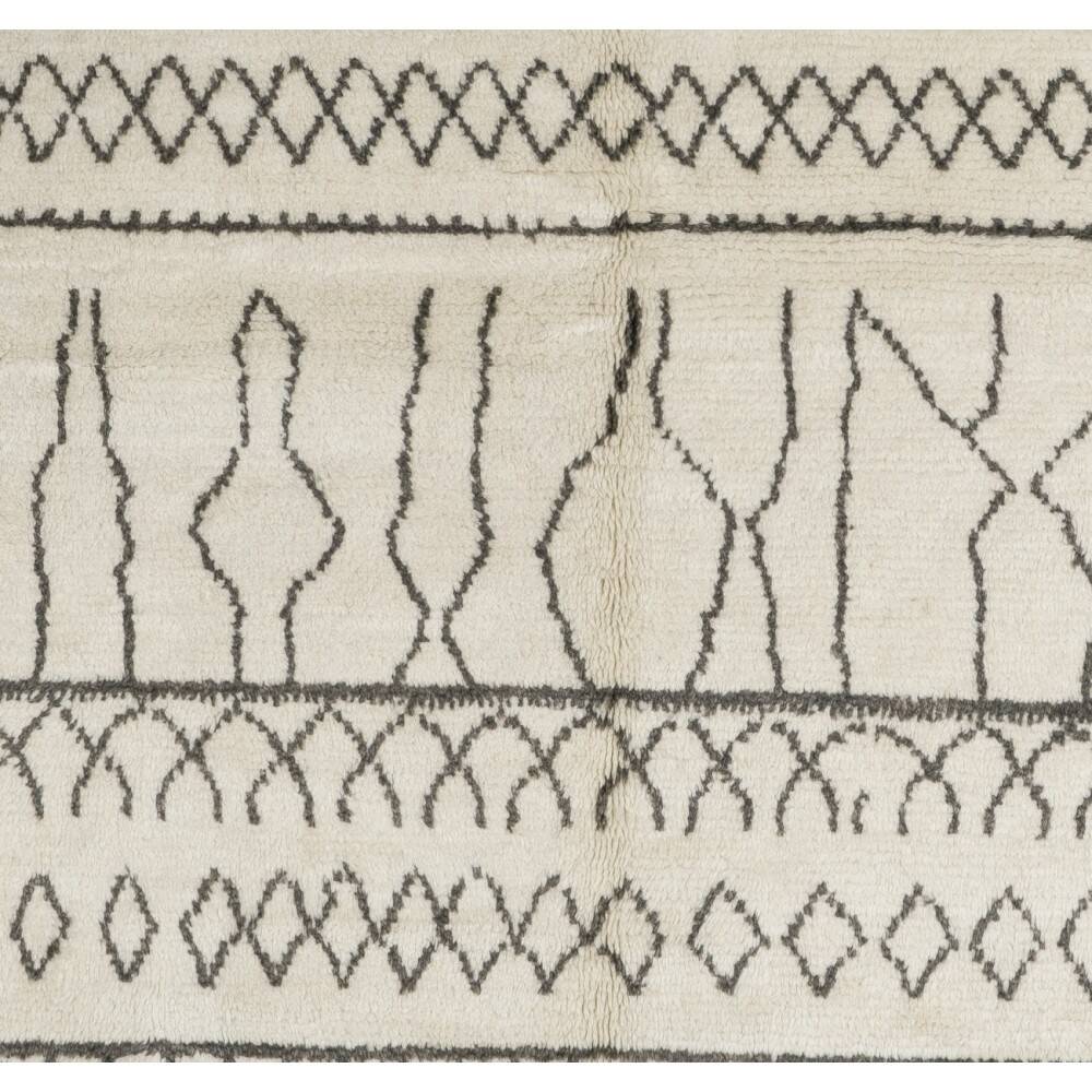 Boho Chic Moroccan Tulu Rug, 100% Natural Undyed Wool, Custom Options Available