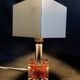 Table Lamp • Cube • Fractal Resin • Polished Steel • Chrome • 1970