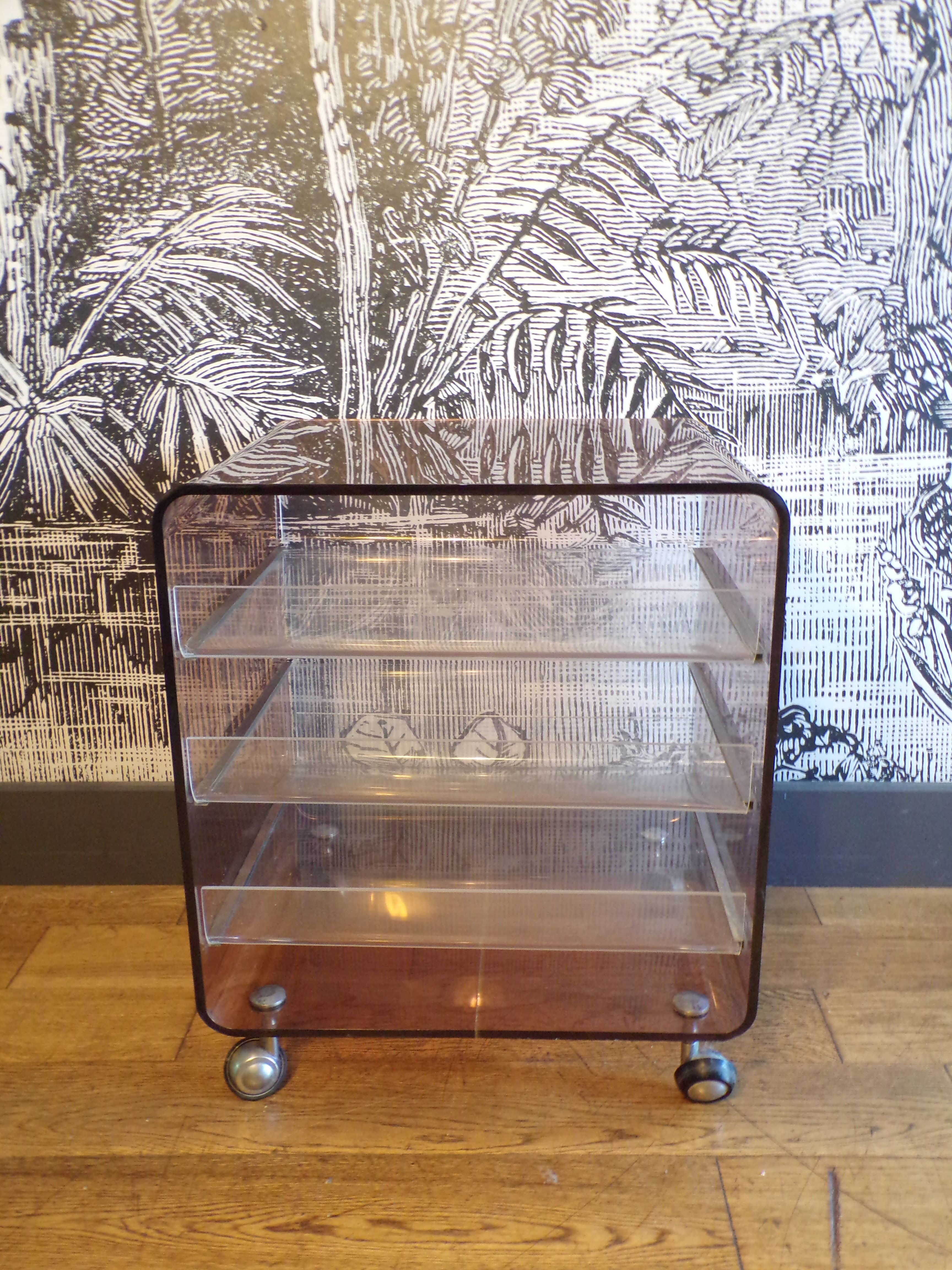 Michel Dumas vinyl cabinet in plexiglass