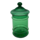 Pot bonbonnière vert soufflé