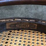 Thonet armchair in curved wood and canework, model n18