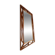Miroir grand rare "Konkret" Mid-Century Yngve Ekström par Eden Spegel en Suède