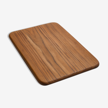 Cutting or presentation board in rectangular monoxyl teak with rounded edges L38,5cm
