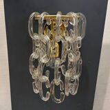 Set of 2 1980s Murano Glass Link Wall Sconces