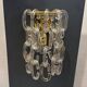 Set of 2 1980s Murano Glass Link Wall Sconces