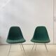 Pair of chairs low base Charles and Ray Eames, fabric Alexander Girard, ed. Herman Miller, 1970