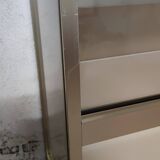 Library Showcase ivory color and anodized aluminum matt gold