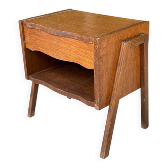 Art Deco wooden bedside table