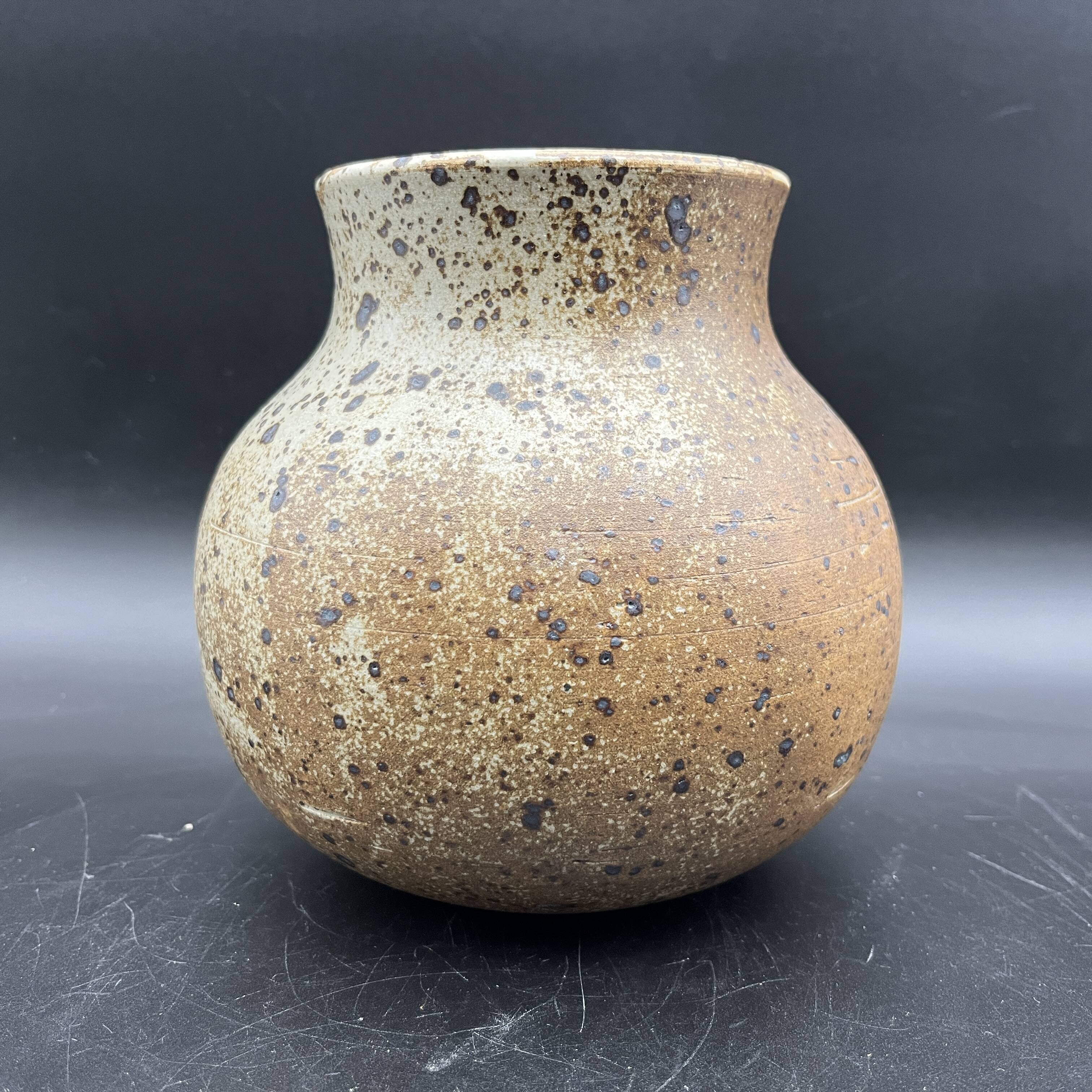 Pyrite stoneware ball vase