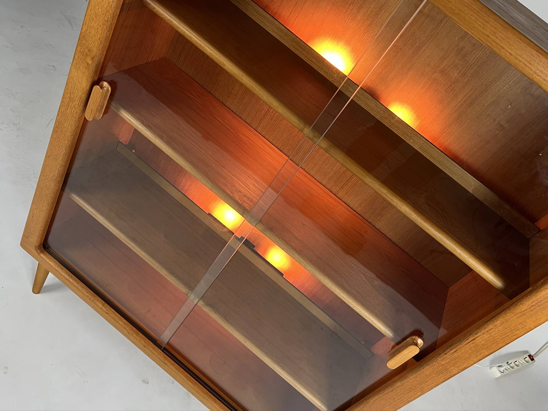 Danish teak display cabinet highboard shelf Silkeborg 70s vintage design