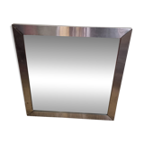 Square aluminum mirror from 1980 (50X50cm)