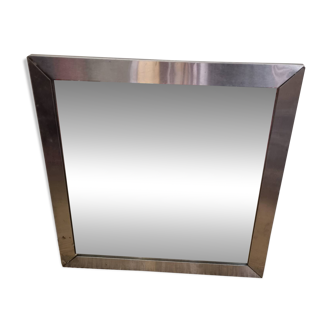 Miroir carré alu de 1980 (50X50cm)