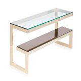 Console table 2-tier coated gold by belgo chrom Dewulf Selection