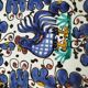 Small earthenware dish with rooster decoration – Portugal, hand-painted