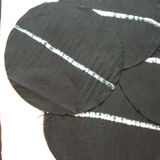 6 old linen placemats