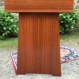 Vintage teak marine desk with 2 drawers.
