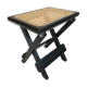 Tabouret en cannage pliant noir